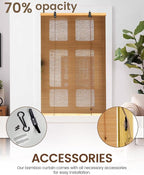 72" Wx72 H Bamboo Blinds Roller Shades - Image 4
