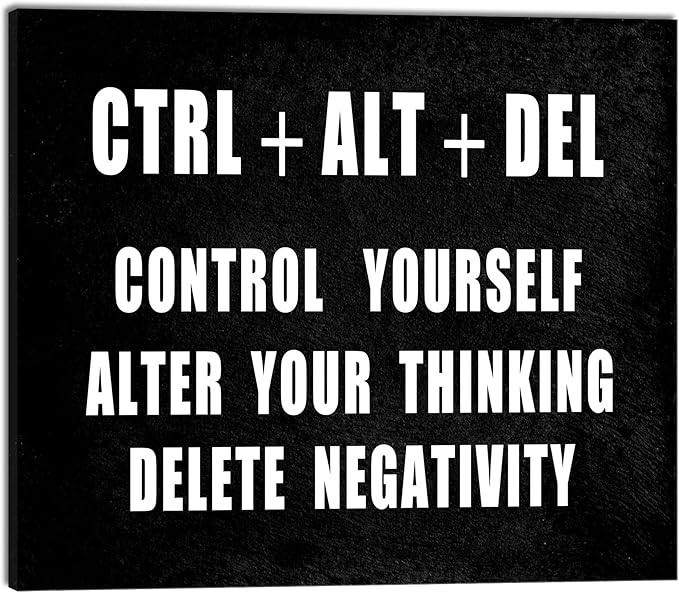 Pyradecor Motivational CTRL+ALT+DEL Classroom Positive Quotes Inspirational by Pyradecor