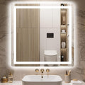 Delma LED Bathroom Mirror with Lights, 30x30 Vanity Mirror by Delma