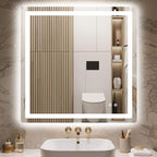 Delma LED Bathroom Mirror with Lights, 30x30 Vanity Mirror by Delma