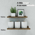 Floating Shelves for Wall Decor, Wall Mounted Wood Storage Shelf for Bedroom - Image 5