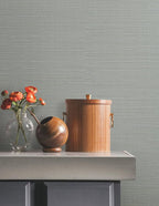 York Wallcoverings Natural Sisal Slate Peel and Stick Grasscloth Wallpaper - Image 2