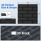 12 Pack Acoustic Panels with Self Adhesive, Soundproof Wall Panels, Brick Sound - Image 6