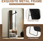 Delma Full Length Mirror, Wall Mounted, Freestanding or Leaning, Rounded - Image 6