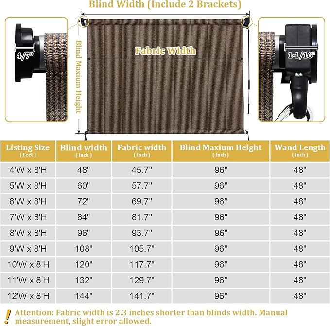 Shade&Beyond Outdoor Roller Shades - Image 7