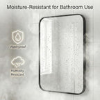2-Pack 22x30 Inch Matte Black Bathroom Vanity Mirrors | Flush Mount Deep Set - Image 4