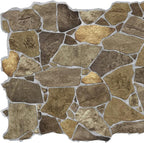 Dundee Deco 3D Wall Panels Faux Stone PVC Brown, 3.2 ft X 2.1 ft, Interior - Image 2