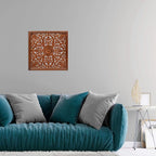 Homebia Designs Handmade Carved Wooden Wall Hanging Plaque 24x24 Inch Elegant - Image 3