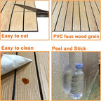 YLL YLL PVC Slat Wall Panel Peel and Stick 118"x 15.7" Faux Oak Grain Wood Slat - Image 6