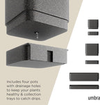 Umbra Cubiko Wall Planter with 4 Lightweight and Durable Pots - Image 5