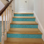 CRE8TIVE Teal Blue Glitter Wallpaper Border Peel and Stick Wall Border Sparkle - Image 3