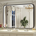 40X30 Inch Black Bathroom Mirror by FTOTI