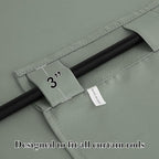 RYB HOME Sage Green Curtains, Small Window Curtains Tiers - Image 2