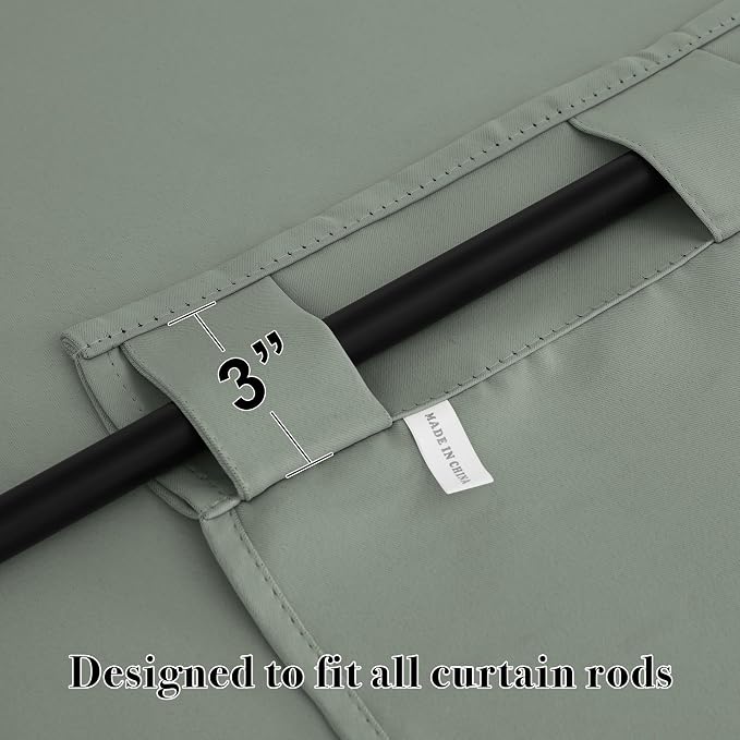 RYB HOME Blackout Curtains for Bathroom, Thermal Insulated Light Block Small - Image 2