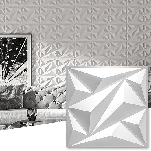 Art3dwallpanels 50 Pack 3D Wall Panel Diamond by Art3dwallpanels