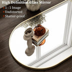 HARRITPURE Arched Wall Mirror – 26"x38" Arch Bathroom Mirror Metal Frame Vanity - Image 3