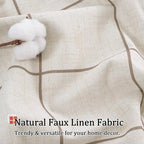 Lajode Brown Plaid Patterned Curtains Thermal Insulated - Image 5
