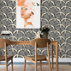 Tempaper x Novogratz Zebra Black Feather Palm Removable Peel and Stick Wallpaper - Image 3