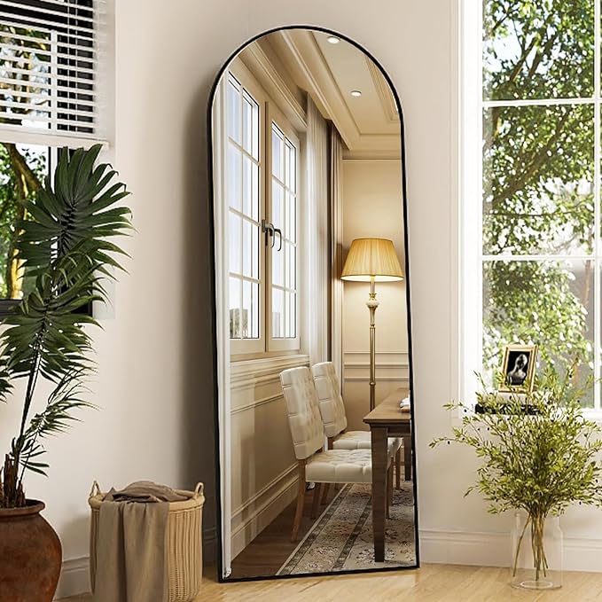 Arched Full Length Mirror, Full Length Wall Mirror Hanging or Leaning by XRAMFY