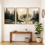 Framed Forest Landscape Wall Art - Image 4