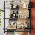 Bestier Floating Pipe Shelving, 31.5" Floating Kitchen Shelves Wall Mounted - Image 7