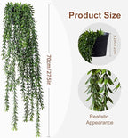 Artificial Hanging Plant 2 Pcs Faux Plant Ivy Vine Faux Eucalyptus Vines Fake - Image 2