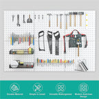 Peg Board, 16”×16”Large Heavy Duty Metal Pegboard Panels - Image 5