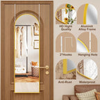 Rowjut Full Length Door Mirror, Wall Mounted Wall & 48"X14"Arched Behind Door - Image 4