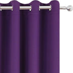 LEMOMO Purple Thermal Blackout Curtains/52 x 108 Inch/Set of 2 Panels Room - Image 7