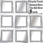 Crush Diamond Mirrors Wall Decor 6inch Mirror Tiles - Image 3