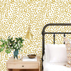 Jeweluck Yellow Polka Dot Wallpaper Yellow and White Peel and Stick Wallpaper - Image 3