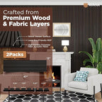 Avana Modern Acoustic Wood Wall Panels – 47.2 x 12.6 Inch Smoke Oak Acoustic - Image 4