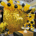 COKAOBE Gold Shimmer Wall Backdrop, 24 Panels Square Sequin Shimmer Backdrop - Image 6
