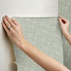 NuWallpaper Sage Poplin Peel and Stick Wallpaper - Image 7