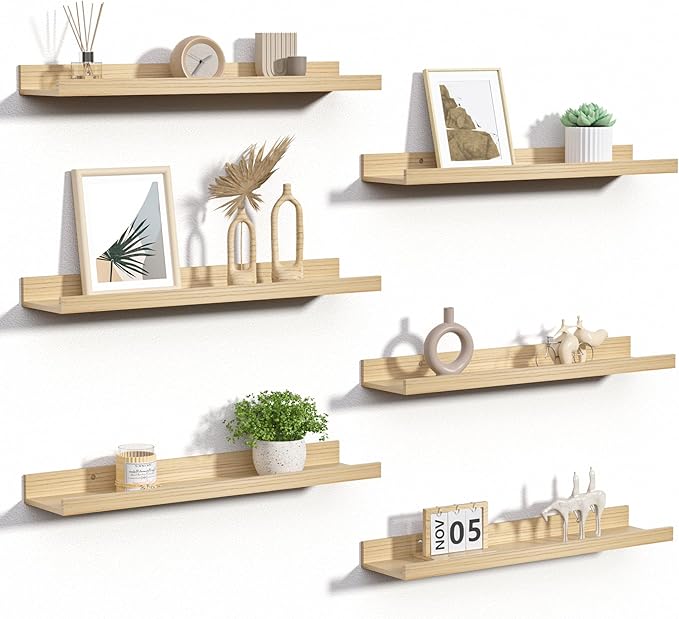 upsimples Floating Shelves for Wall, 23.6 Inch Shelves for Decor Storage Set of by upsimples