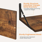 Heimlove Deep Floating Shelves for Wall, 16W x 12D Wood Wall Shelves Set of 2 - Image 4