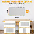 Pegboard Smith Metal Pegboard Panels 12" x 24", 4 Pack Grey Wall Mounted Tool - Image 7