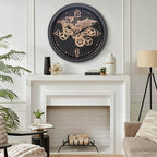 CLXEAST 24 Inch Moving Gear Wall Clock - Image 3