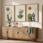 3 Piece Large Framed Abstract Boho Wall Art - Image 2