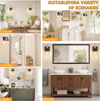 FadimiKoo Wall Sconces Set of Two, Bedside Wood Wall Lamps - Image 7