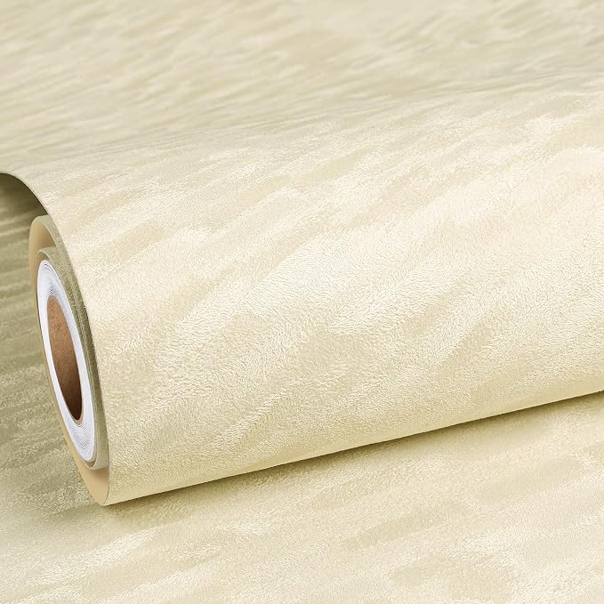 ReWallpaper Beige Velvet Wallpaper Peel and Stick Luxury Soft Velvet Flocked by ReWallpaper