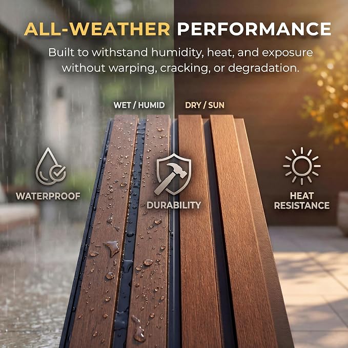 From Plain to Beautiful in Hours WPC Exterior Wall Slat Panels Waterproof - Image 3