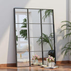 Dewfig Rectangle Window Mirror Wall Mounted, Large Black Mirrors - Image 7
