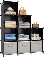 HOMIDEC Closet Organizers and Storage, 9 Cube Storage Organizer, Portable by DecorateYourHome
