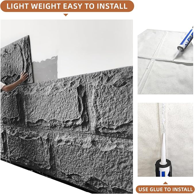 Stone 3D Wall Panels, 23.6"*47.2" Wall Paneling - Image 4