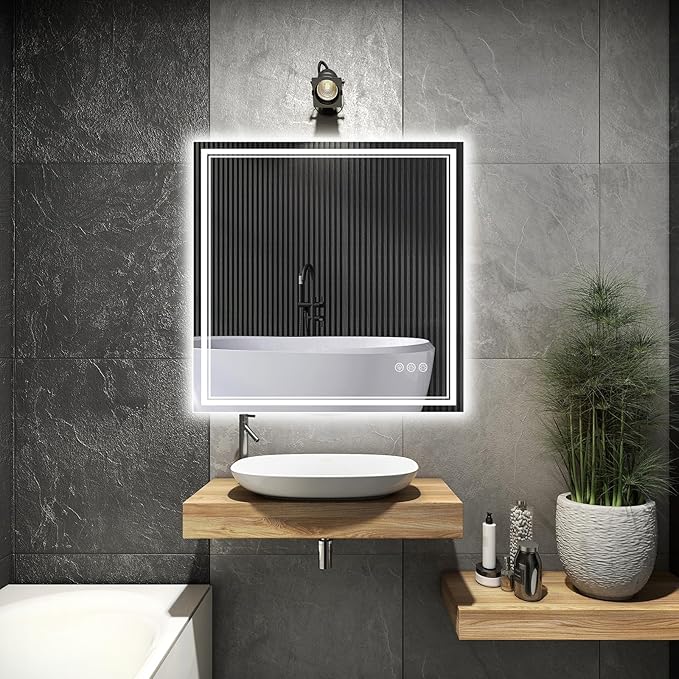 Ratsamee 30x30 Inch LED Bathroom Mirror - Image 2