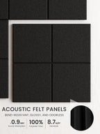 Bumusty Large Felt Bulletin Board, 30 Push Pins, 70 Adhesive Tabs - Image 3