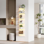Qupui 6-Tier Wall Shelf with RGB LED Lights - Image 4
