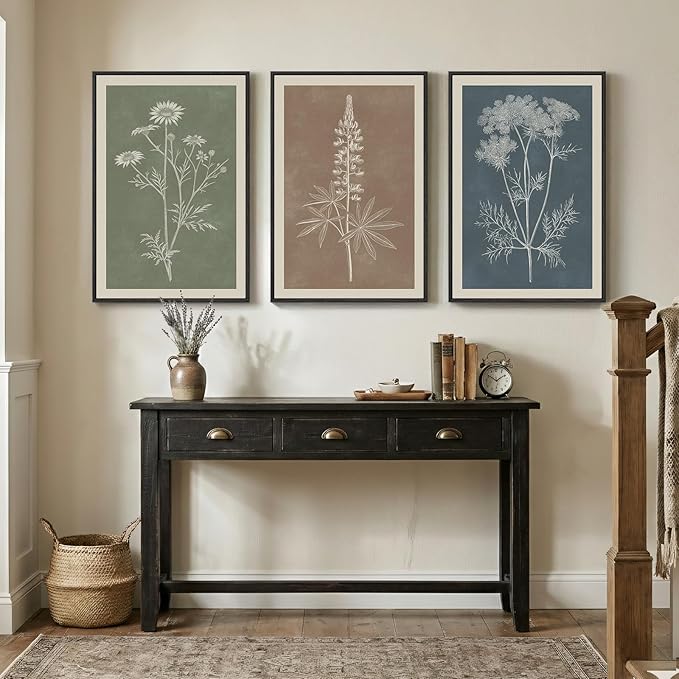 Framed Boho Botanical Wall Art for Living Room, 3 Piece Modern Farmhouse - Image 8