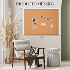 Large Cork Board, Big Bulletin Board White Framed Corkboard - Image 6